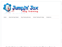 Tablet Screenshot of jumpinjaxdogtraining.com